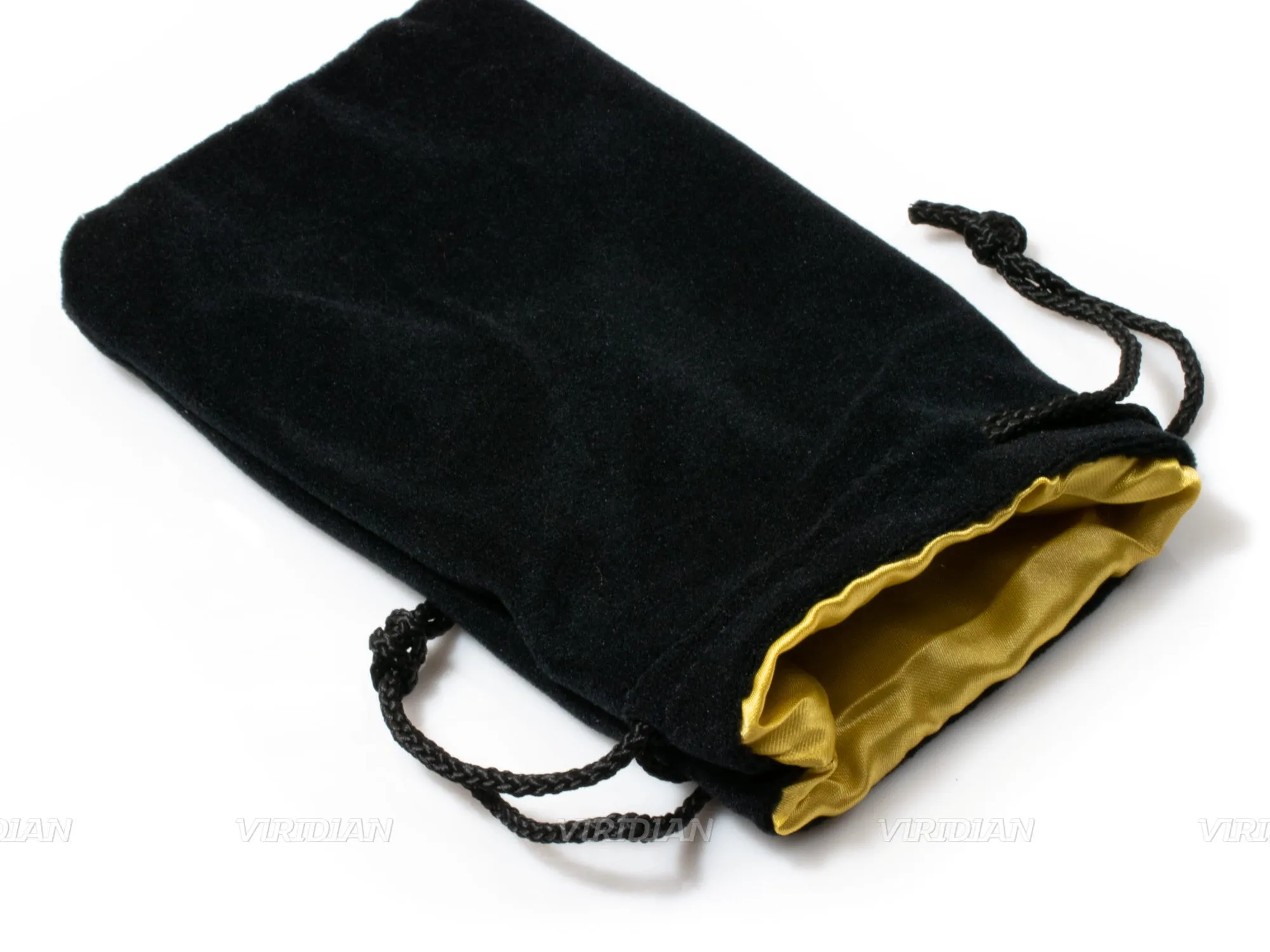 Premium Velvet Dice Bags | Black Velvet with Satin Lining | Pouch D&D Storage