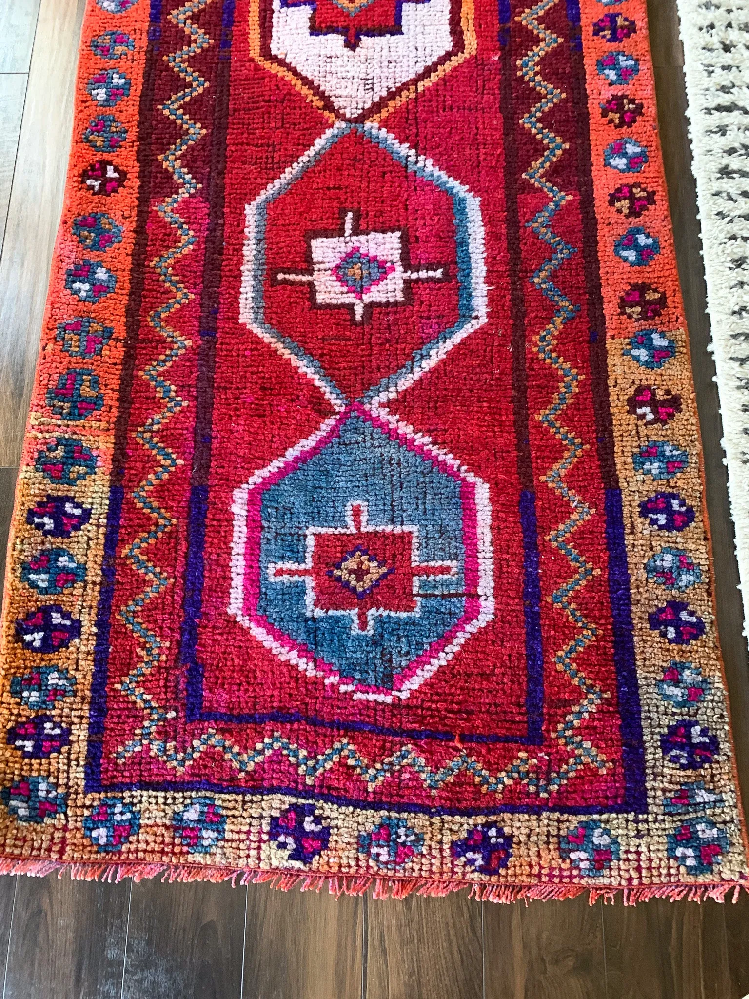 Reserved for Monique - R1130 - 3.0' x 10.3' Vintage Turkish Herki Runner Rug