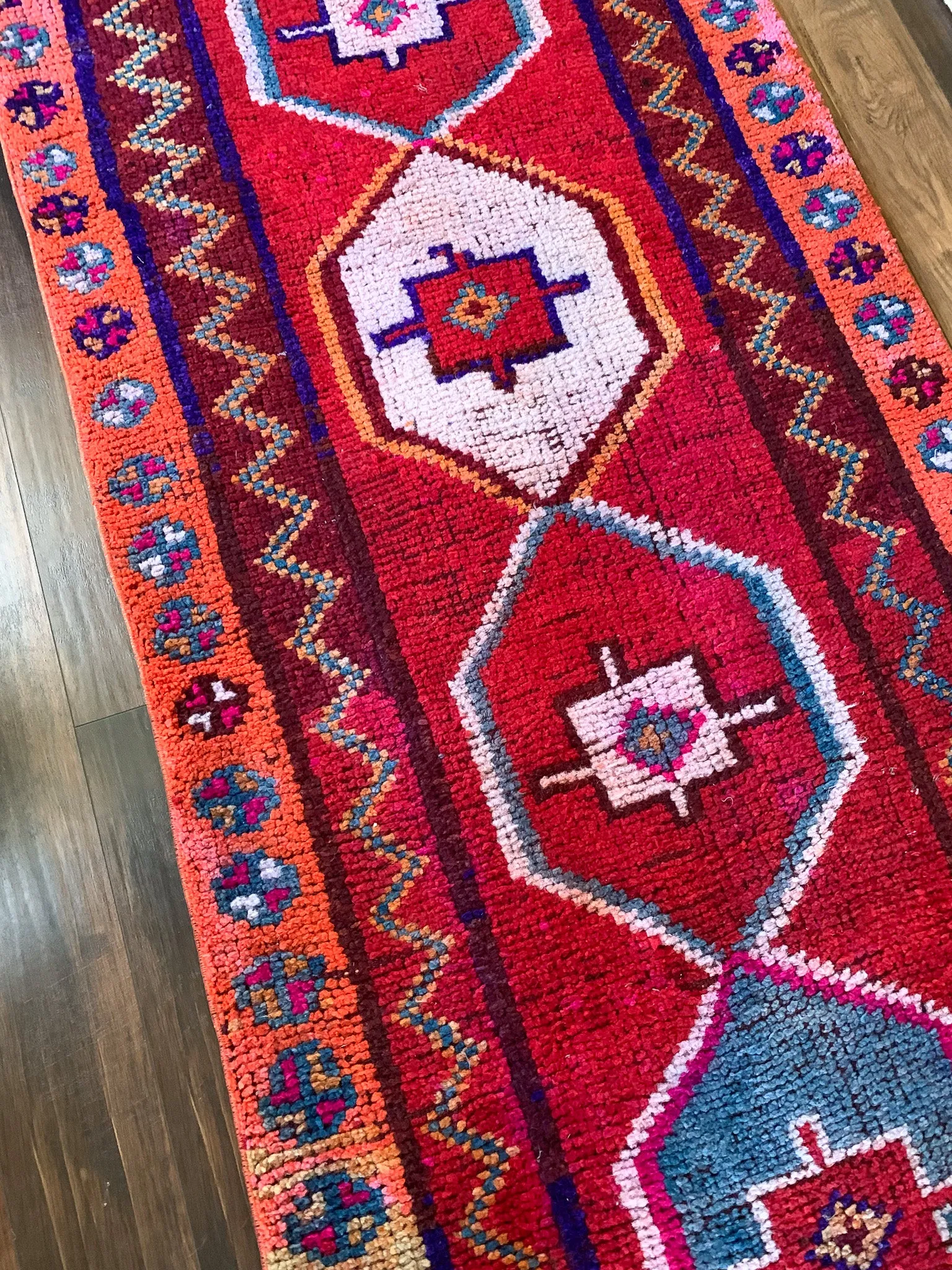 Reserved for Monique - R1130 - 3.0' x 10.3' Vintage Turkish Herki Runner Rug