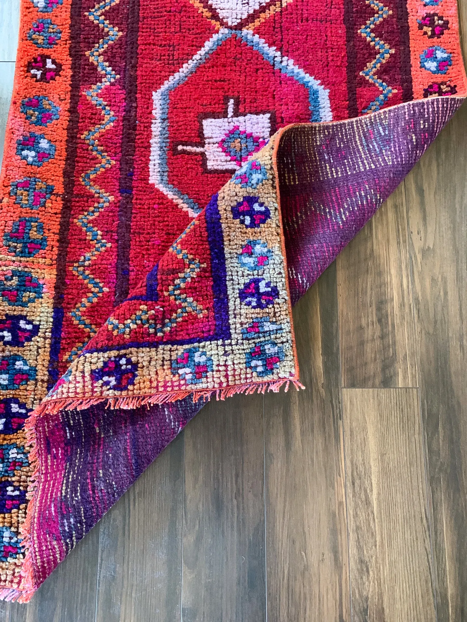 Reserved for Monique - R1130 - 3.0' x 10.3' Vintage Turkish Herki Runner Rug