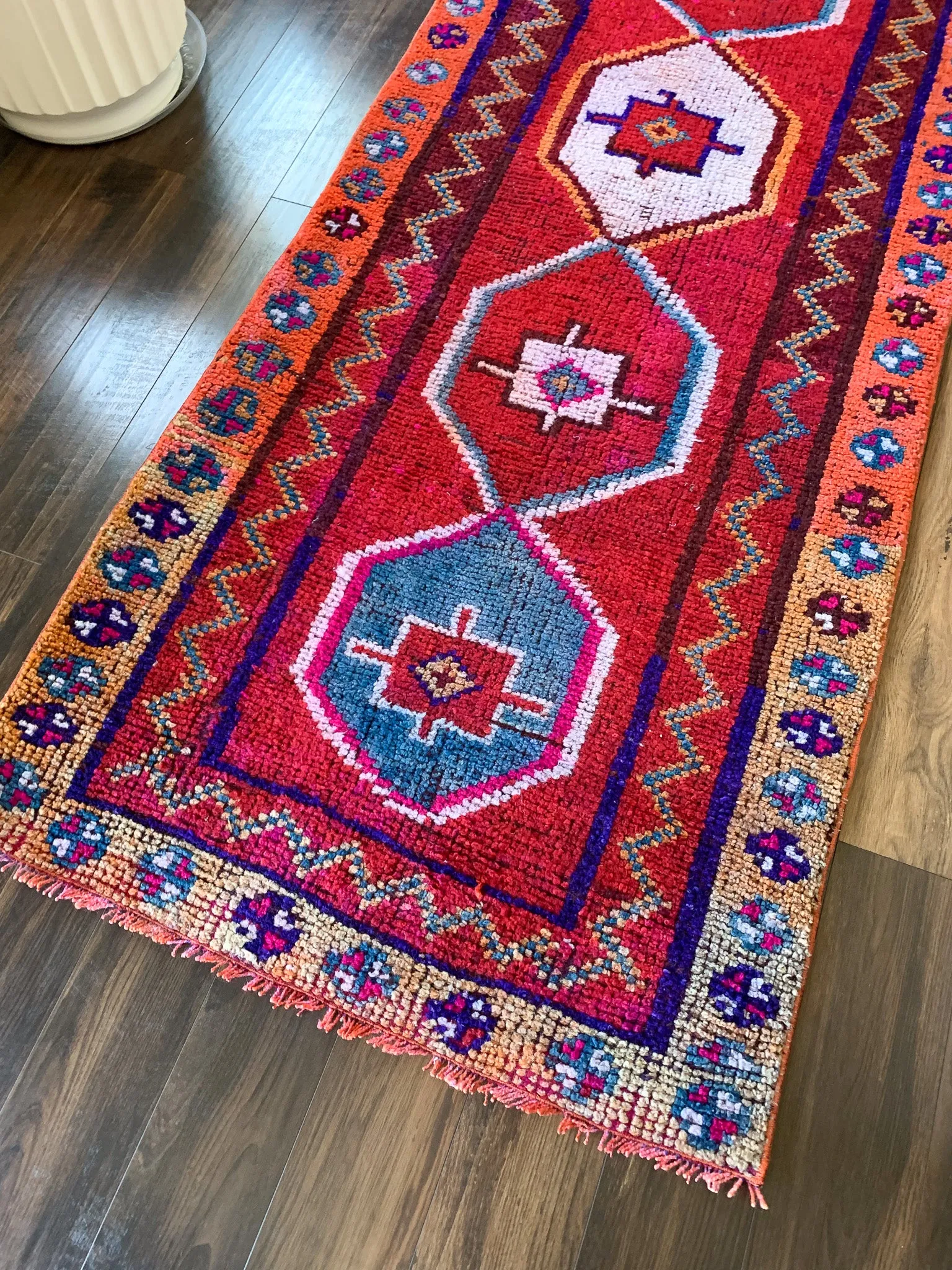 Reserved for Monique - R1130 - 3.0' x 10.3' Vintage Turkish Herki Runner Rug