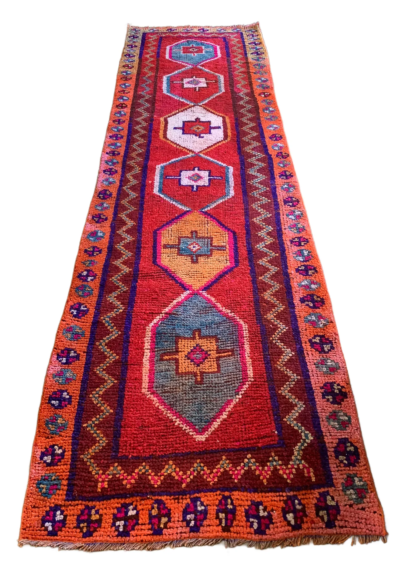 Reserved for Monique - R1130 - 3.0' x 10.3' Vintage Turkish Herki Runner Rug