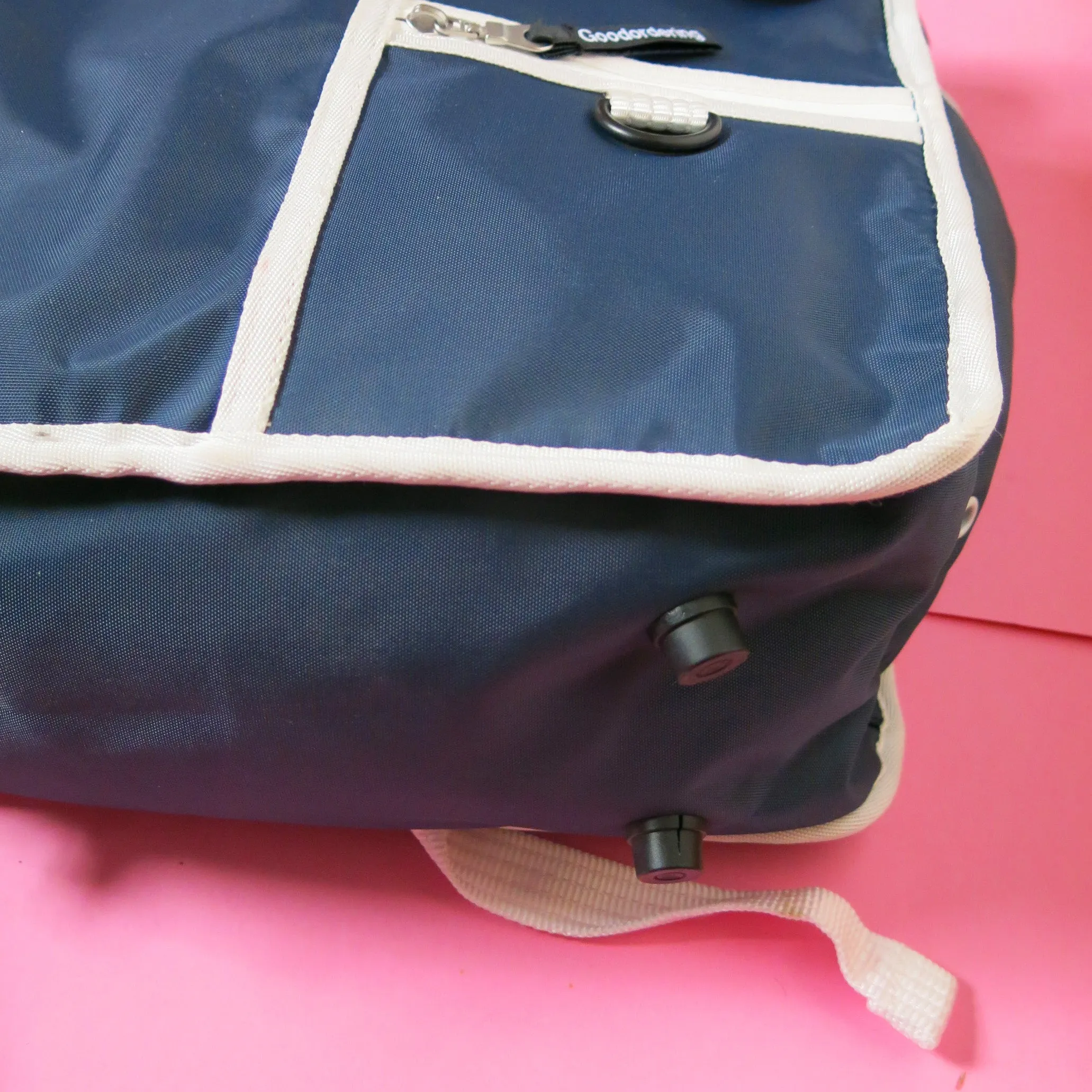 Rolltop backpack Pannier Eco Navy Blue White