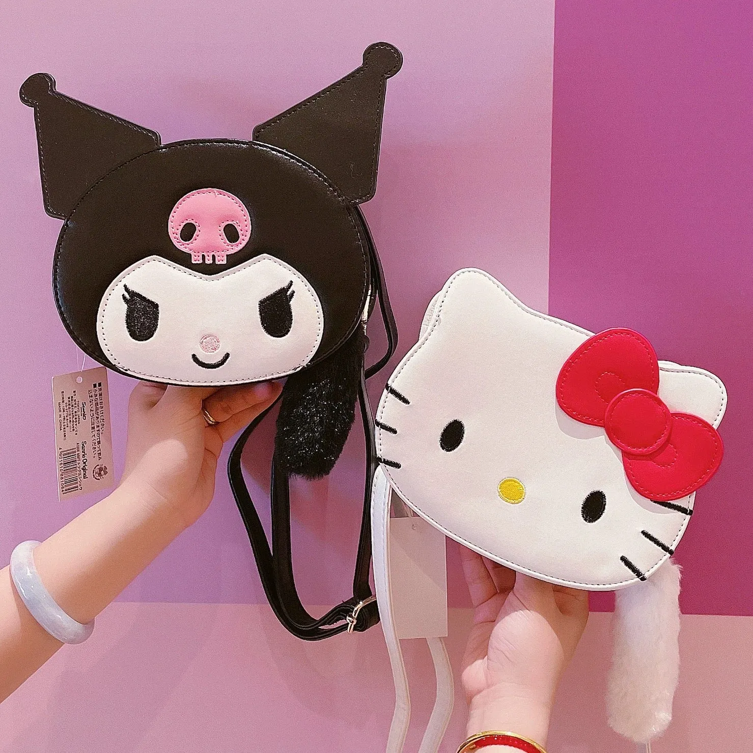Sanrio Leather Crossbody Handbag Faux PU Leather Cosplay Crossbody Handbag