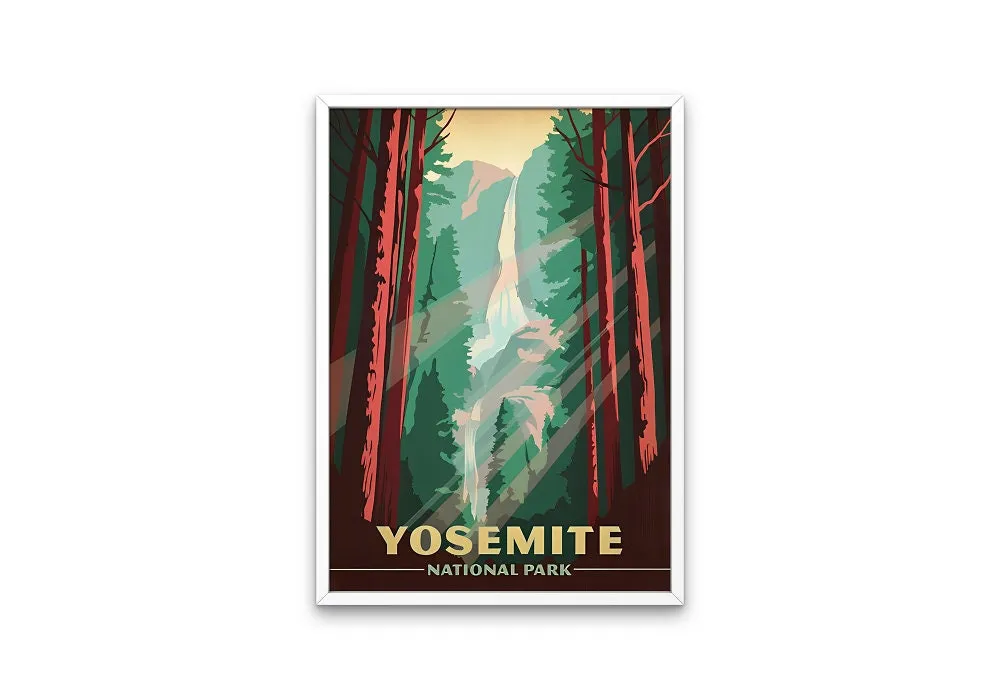 Set Of 3 National Parks Posters PRINTABLE WALL ART, American National Park Prints, Yosemite Sequoia Yellowstone Poster, Vintage Wall Art