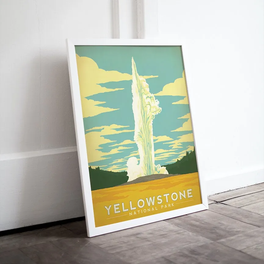 Set Of 3 National Parks Posters PRINTABLE WALL ART, American National Park Prints, Yosemite Sequoia Yellowstone Poster, Vintage Wall Art