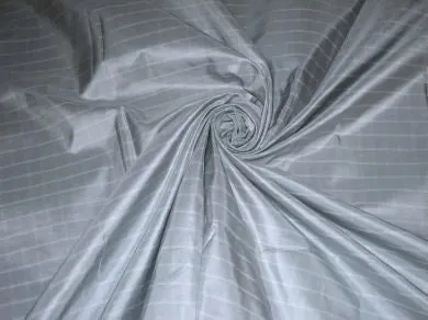 SILK TAFFETA FABRIC 54&quot;  dusty blue and white color gorgeous plaids TAFC31