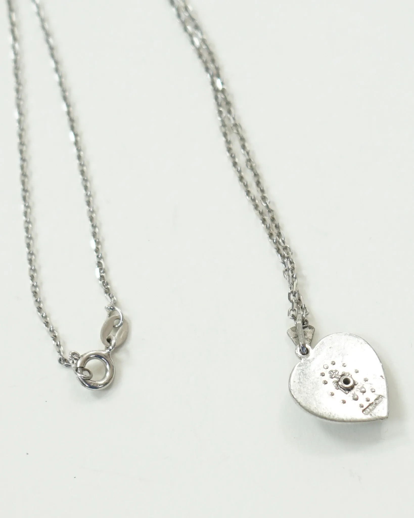 Silver Necklace w/ Religious Charm