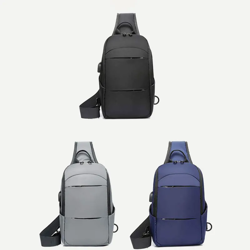 Sling Crossbody Backpack Shoulder Bag for Men with USB Charger Port