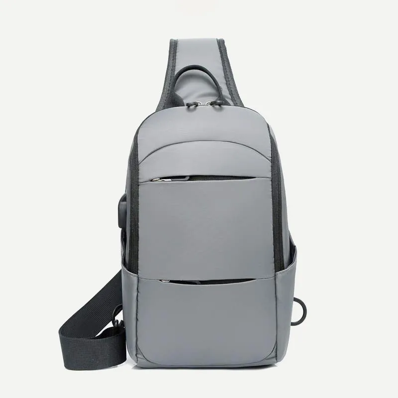 Sling Crossbody Backpack Shoulder Bag for Men with USB Charger Port