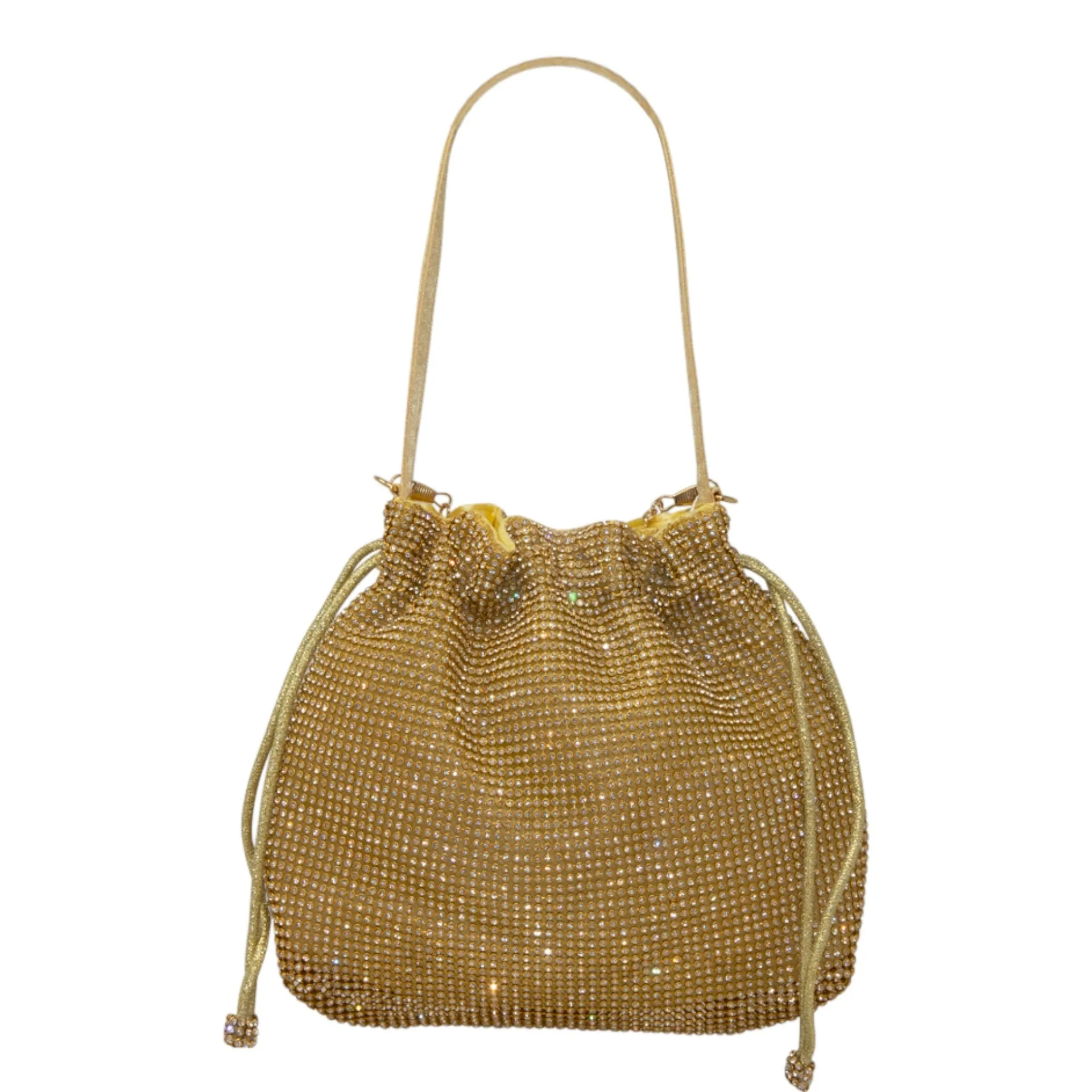 Sparkly Gold Draw String Shoulder Bag perfect eye-catching  gold handbag Gift For Her Bridesmaid Gift Wedding Clutch Bag Gold Clutch Bag