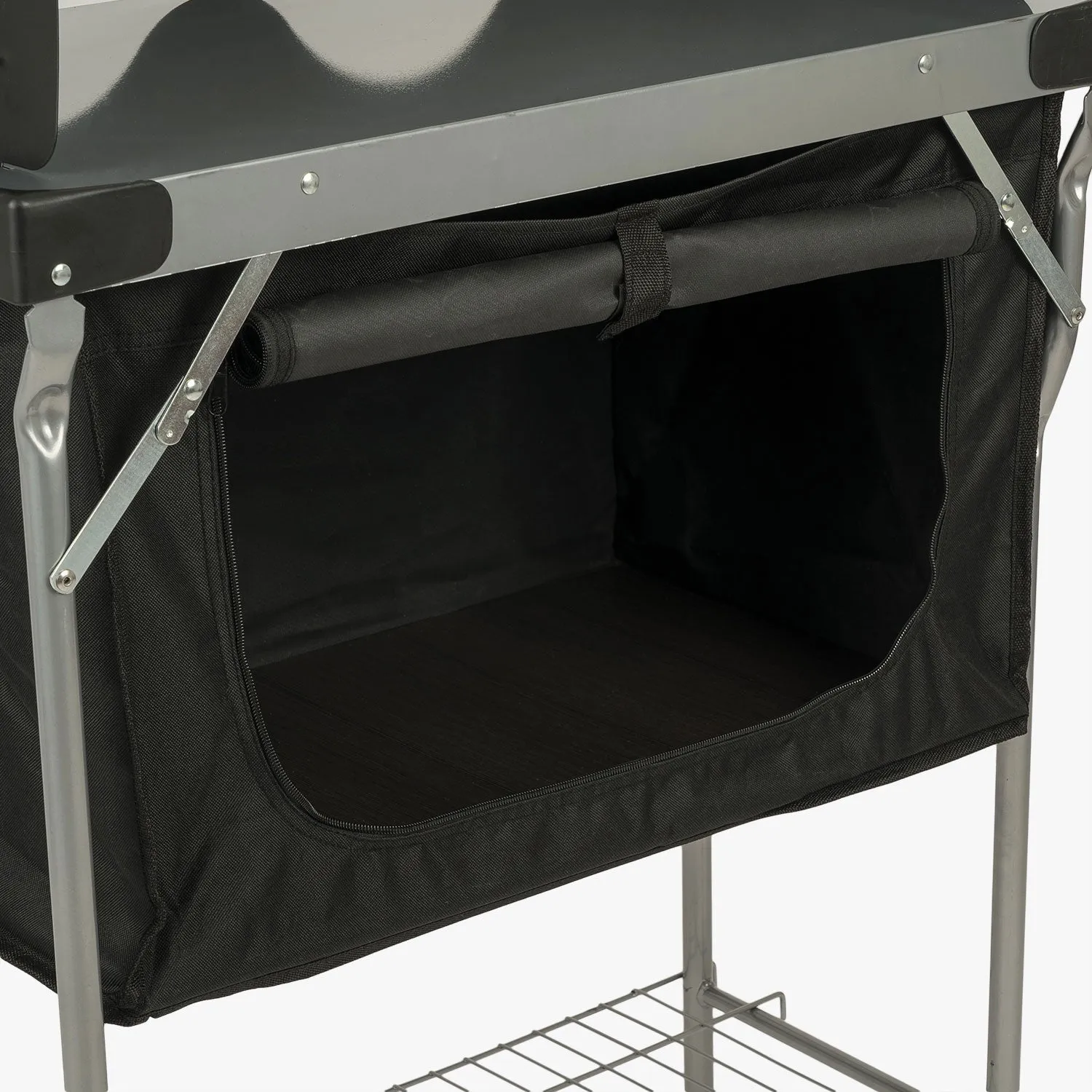 Steel Kitchen Camping Stand & Cupboard