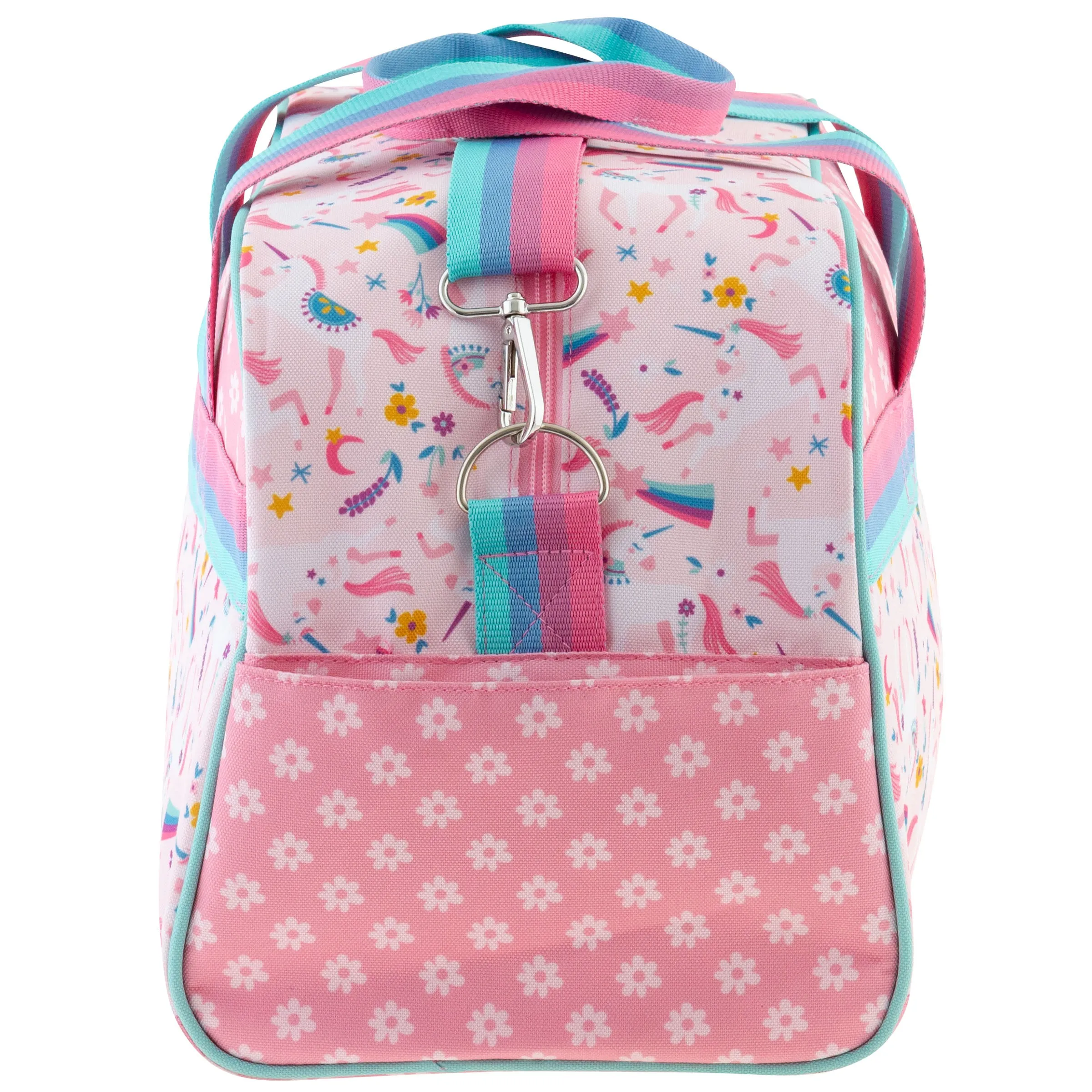 Stephen Joseph All Over Print Kid's Duffle Bag, Pink Unicorn