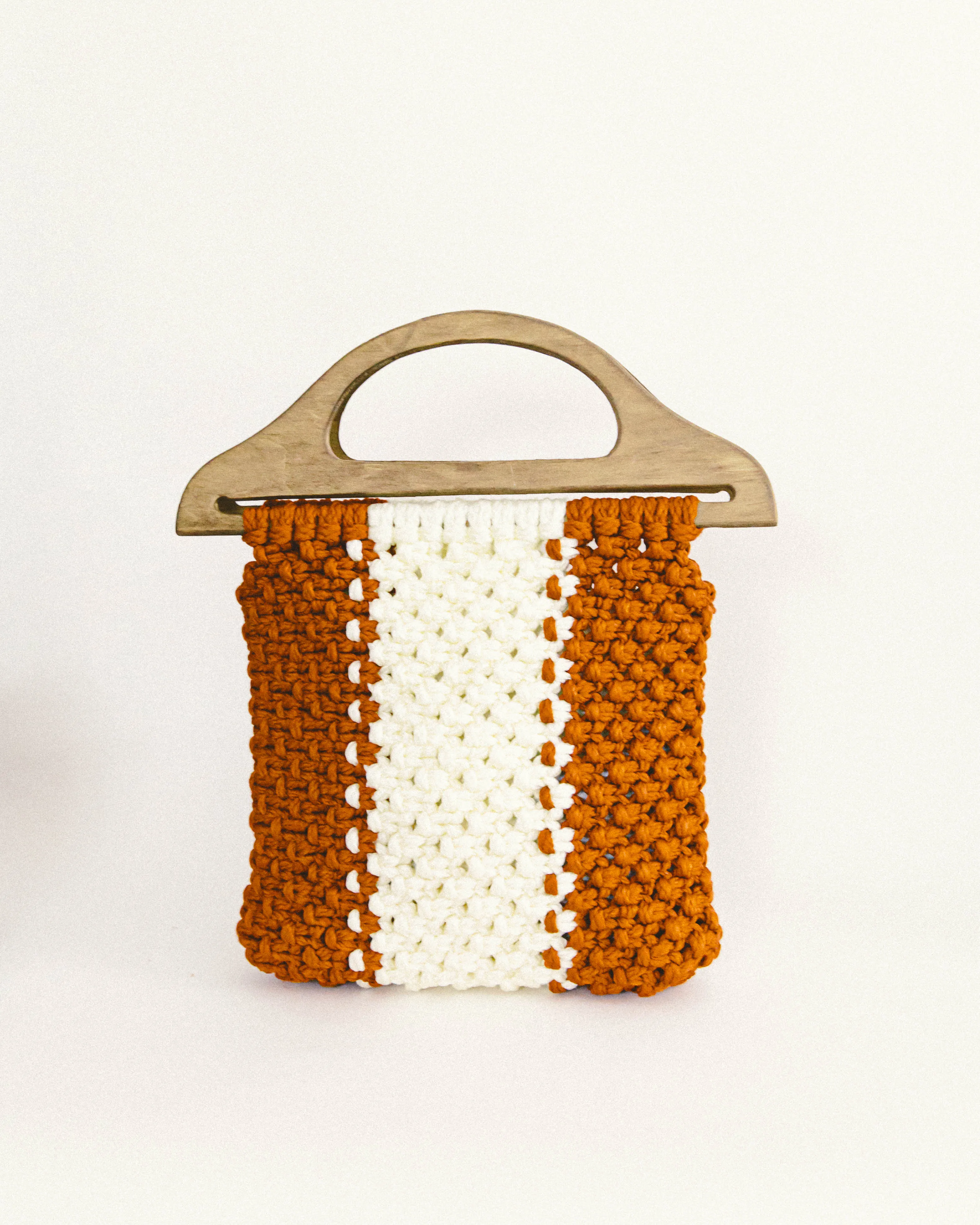 Stripe Crochet Handbag