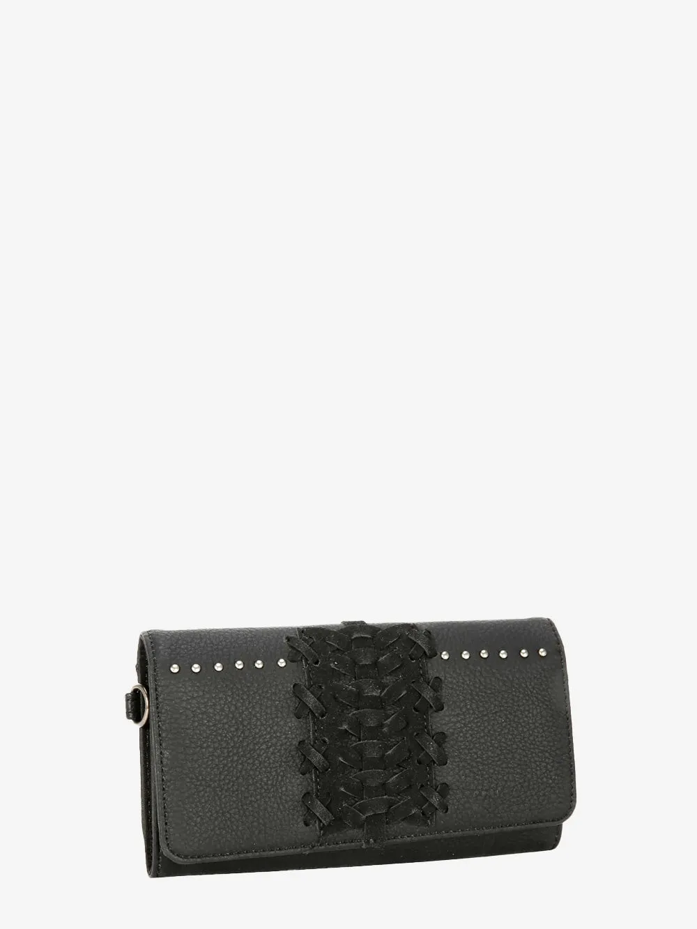 Trinity Ranch Leather Basketweave Wallet