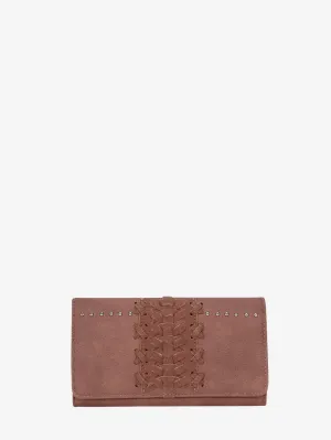 Trinity Ranch Leather Basketweave Wallet