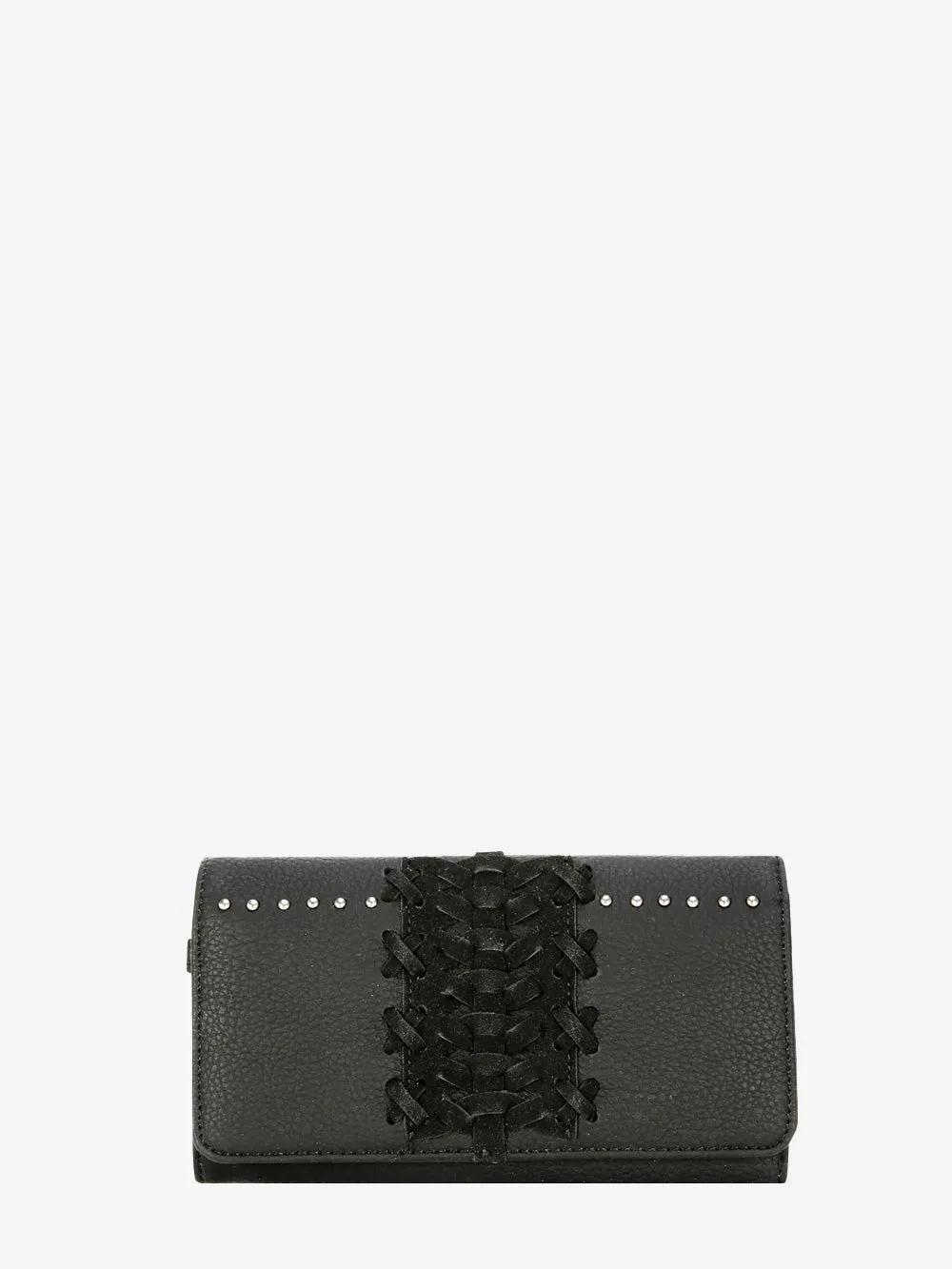 Trinity Ranch Leather Basketweave Wallet