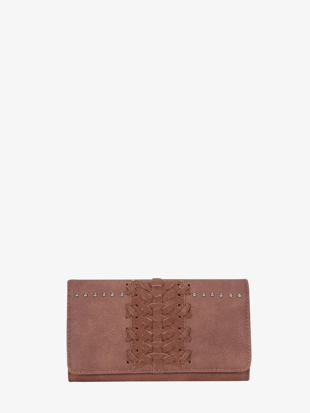 Trinity Ranch Leather Basketweave Wallet