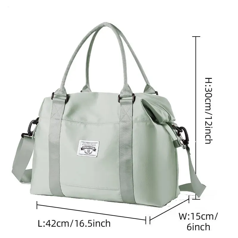 UAKISS  -  Gym Bag for Women, Carry on Weekender Overnight Bag, Travel Duffel Bags with Trolley Sleeve, Personal Item Travel Bag Tote Bag