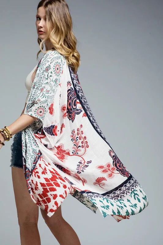 URB114 - MULTI PRINT KIMONO