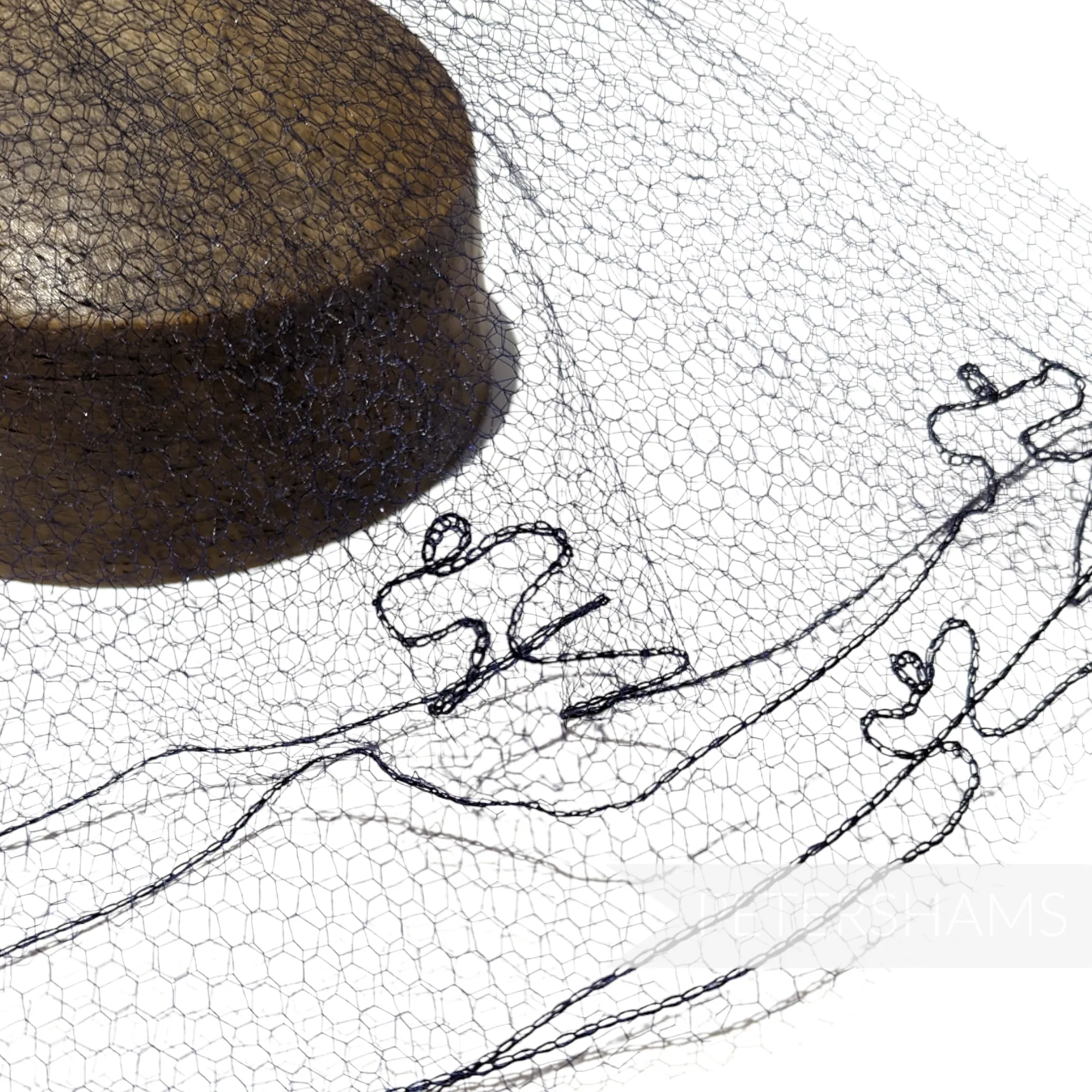 Vintage 1930's/40s Veiling Round - Small Swirl
