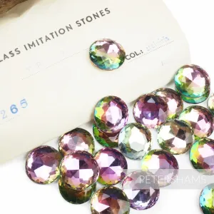 Vintage 1940's German Glass Crystals - Round 18mm