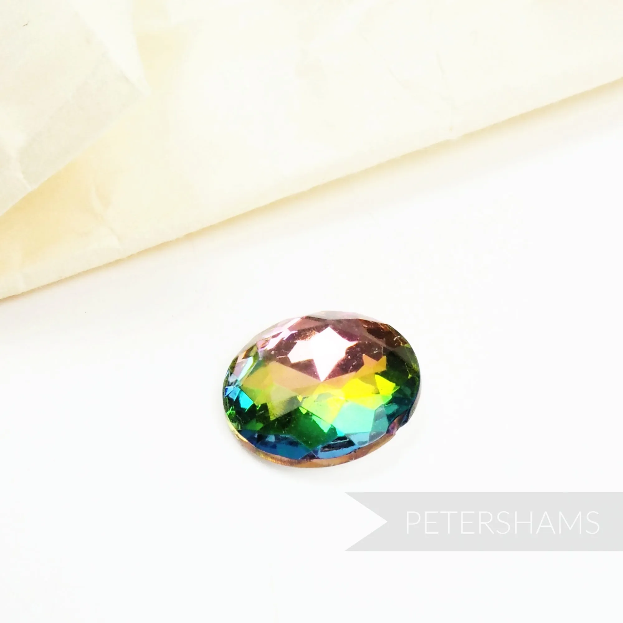 Vintage 1940's German Glass Crystals - Round 18mm