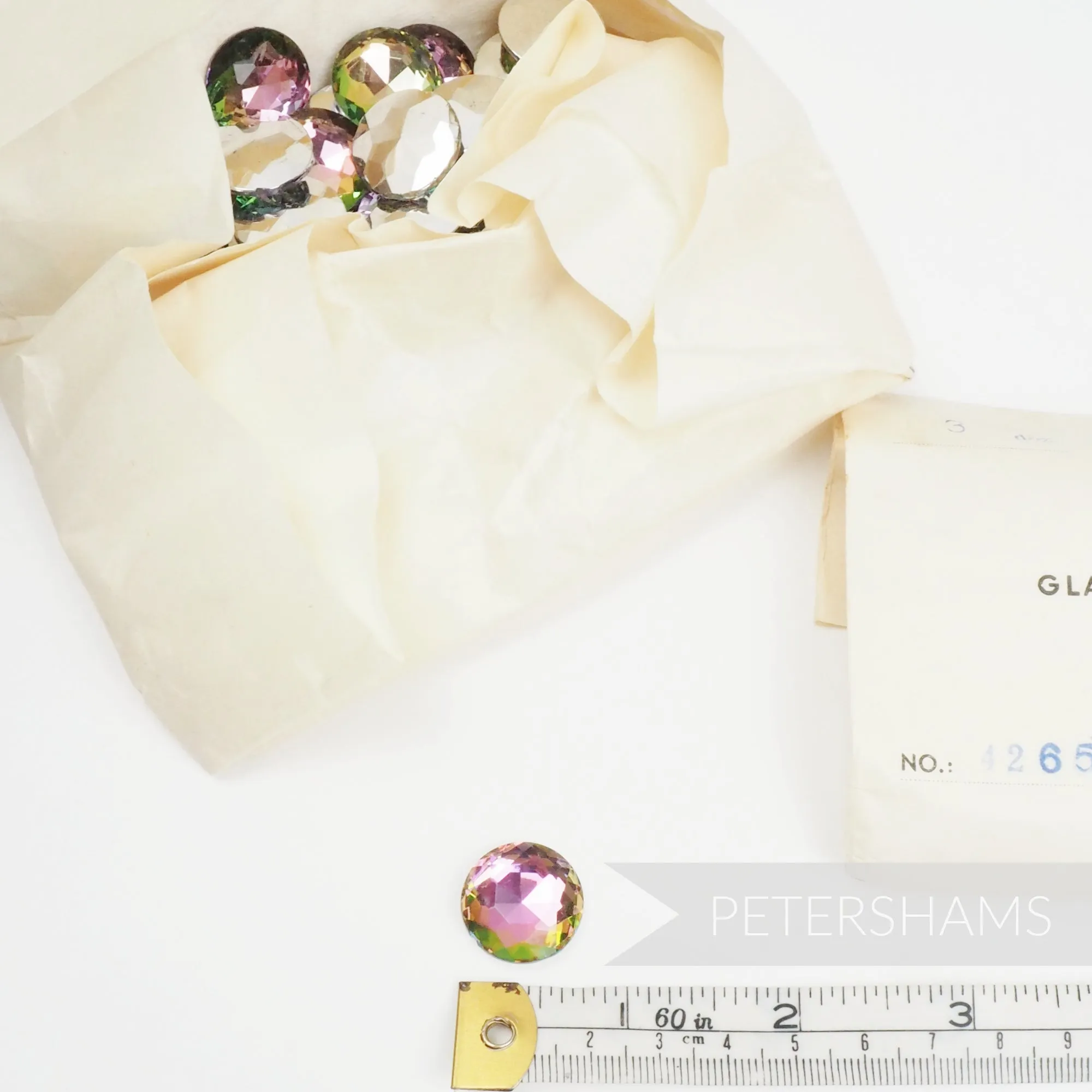 Vintage 1940's German Glass Crystals - Round 18mm