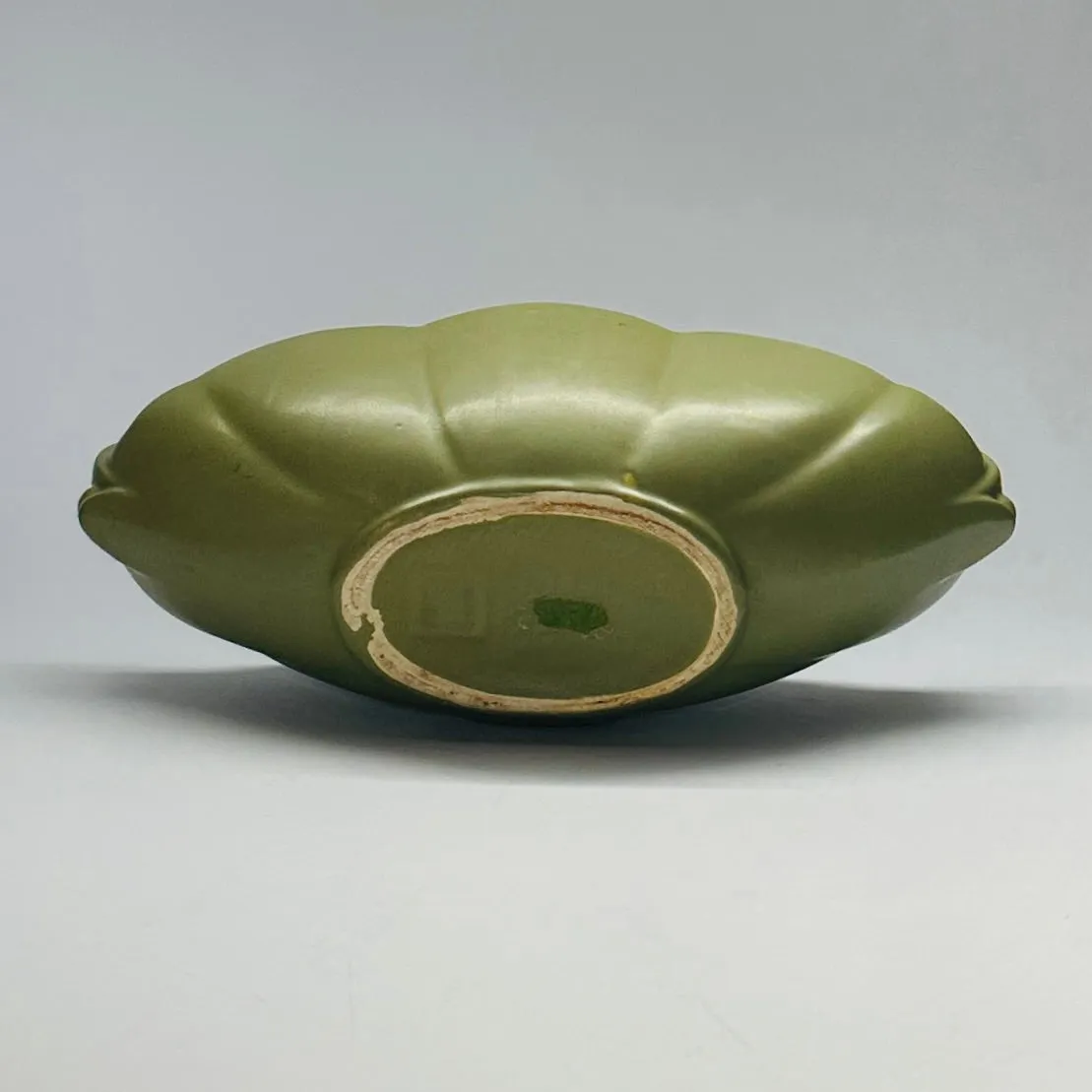 Vintage 1940s Green Ceramic Planters, Set of 2