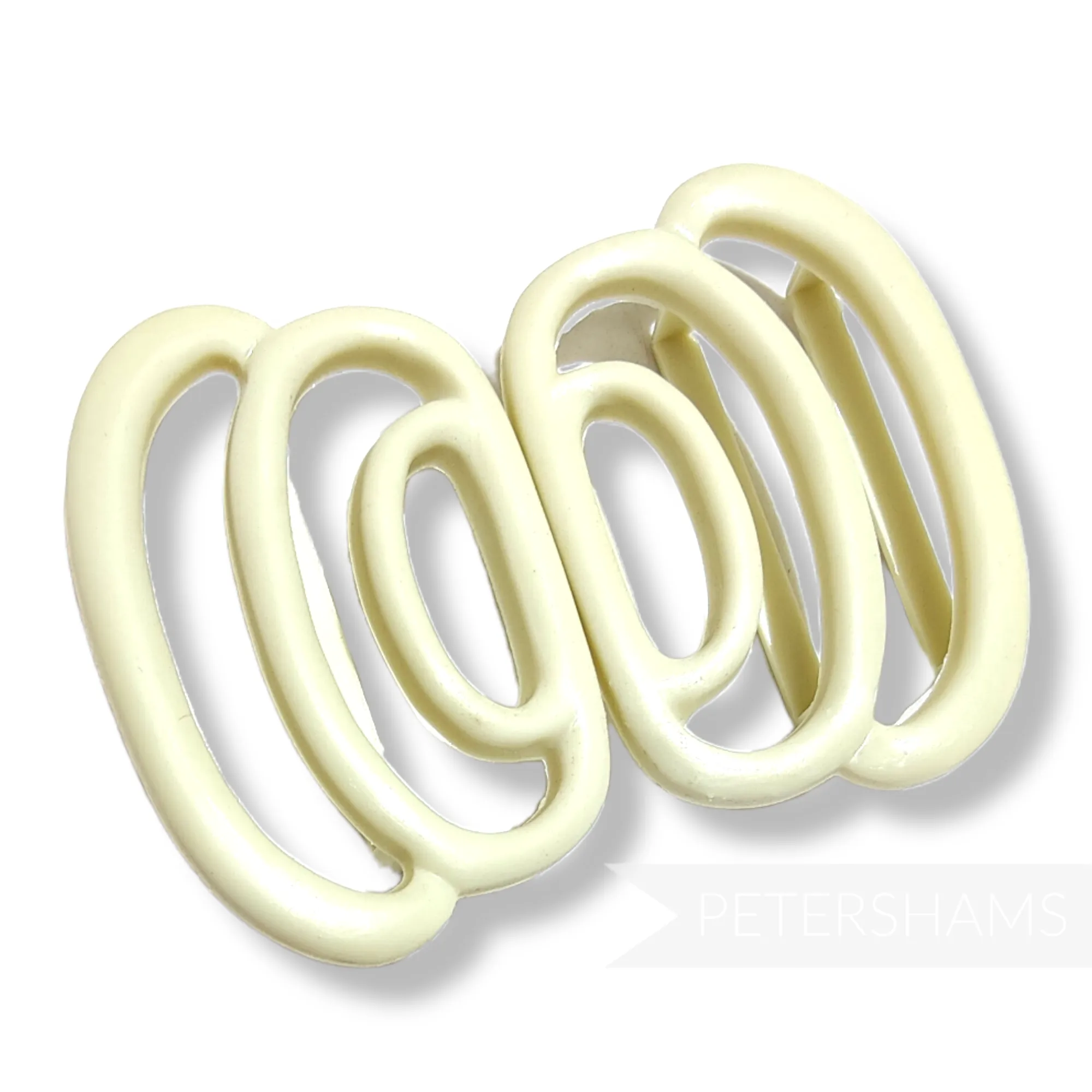Vintage 1980s 'Marshmallow' Plastic Hat / Belt Buckle 65x45mm