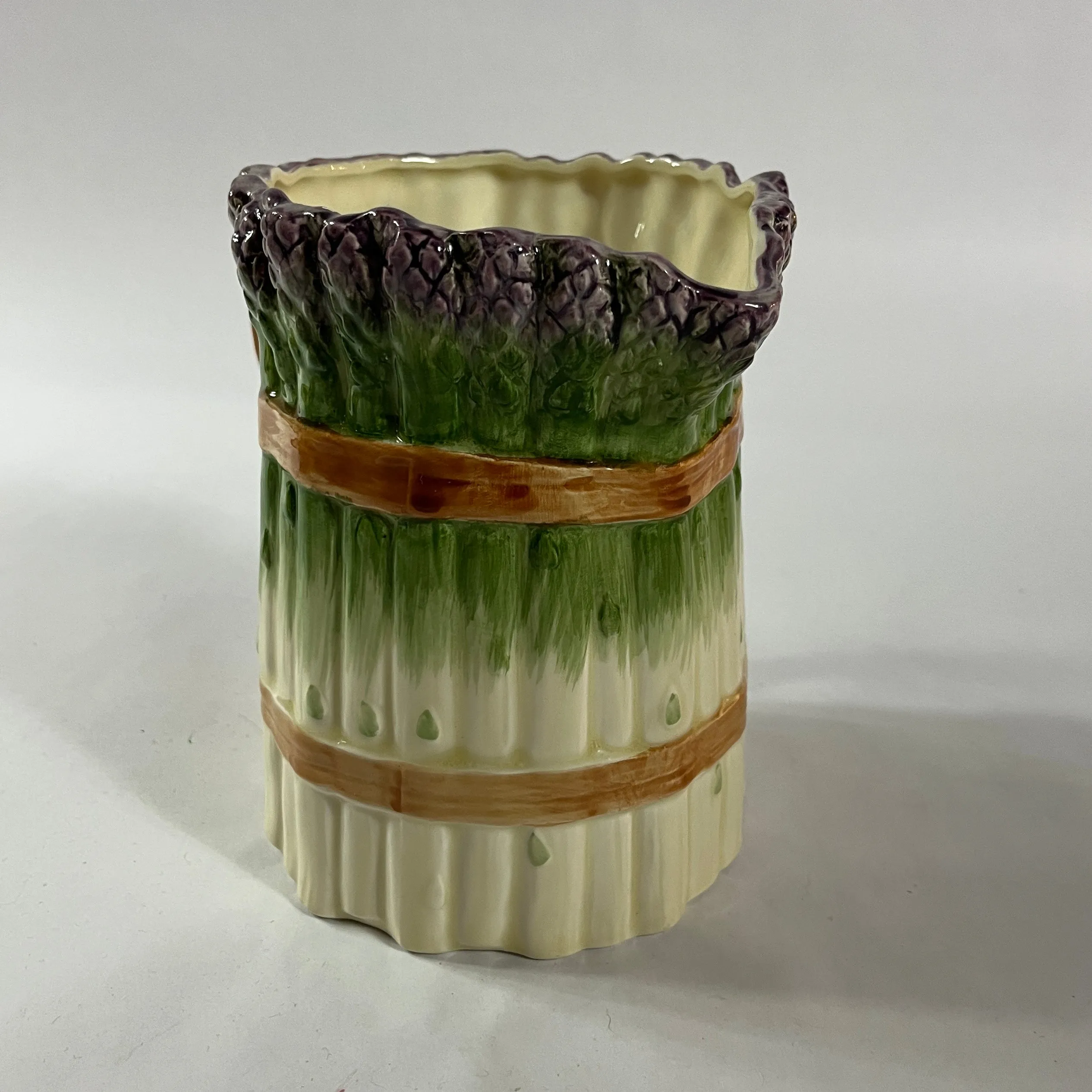 Vintage Ceramic Asparagus w/Bow Pitcher