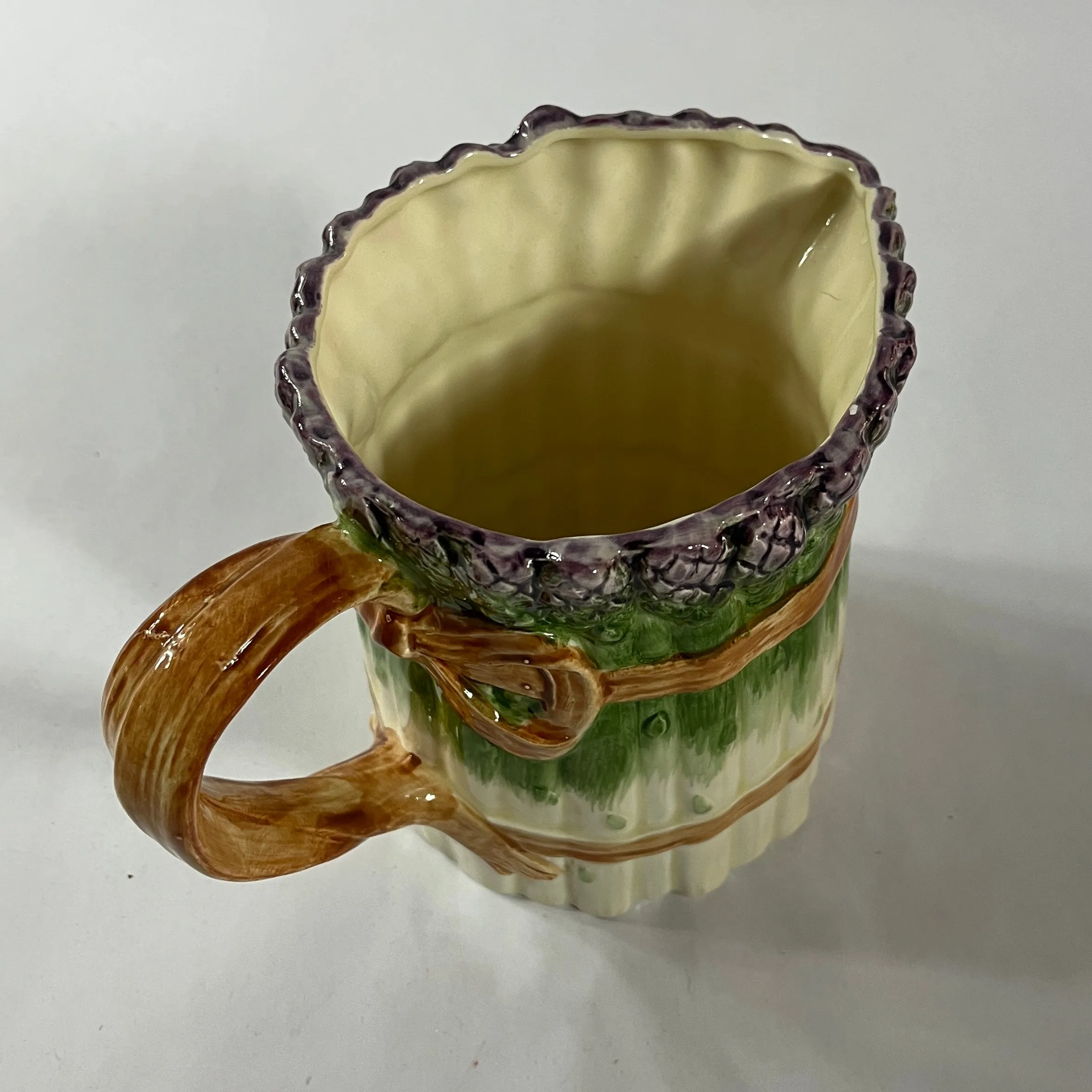 Vintage Ceramic Asparagus w/Bow Pitcher