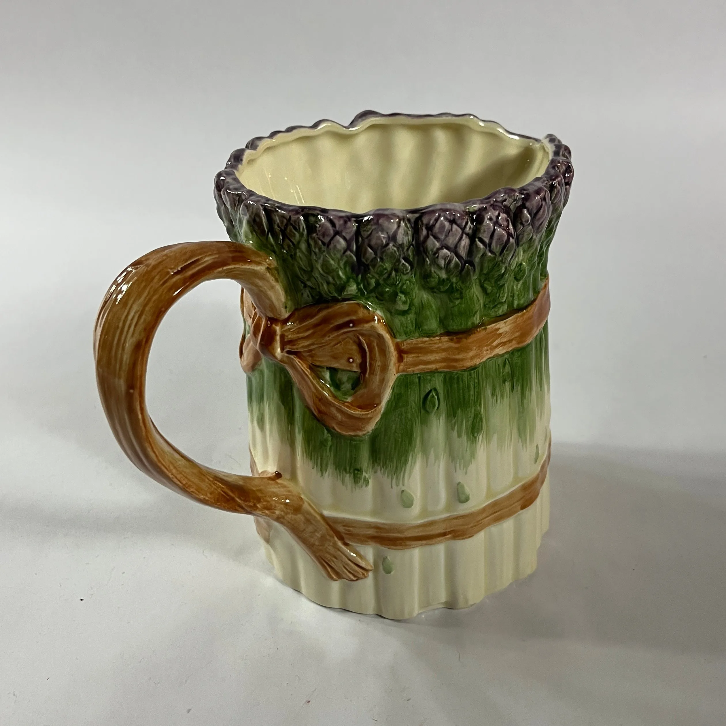 Vintage Ceramic Asparagus w/Bow Pitcher