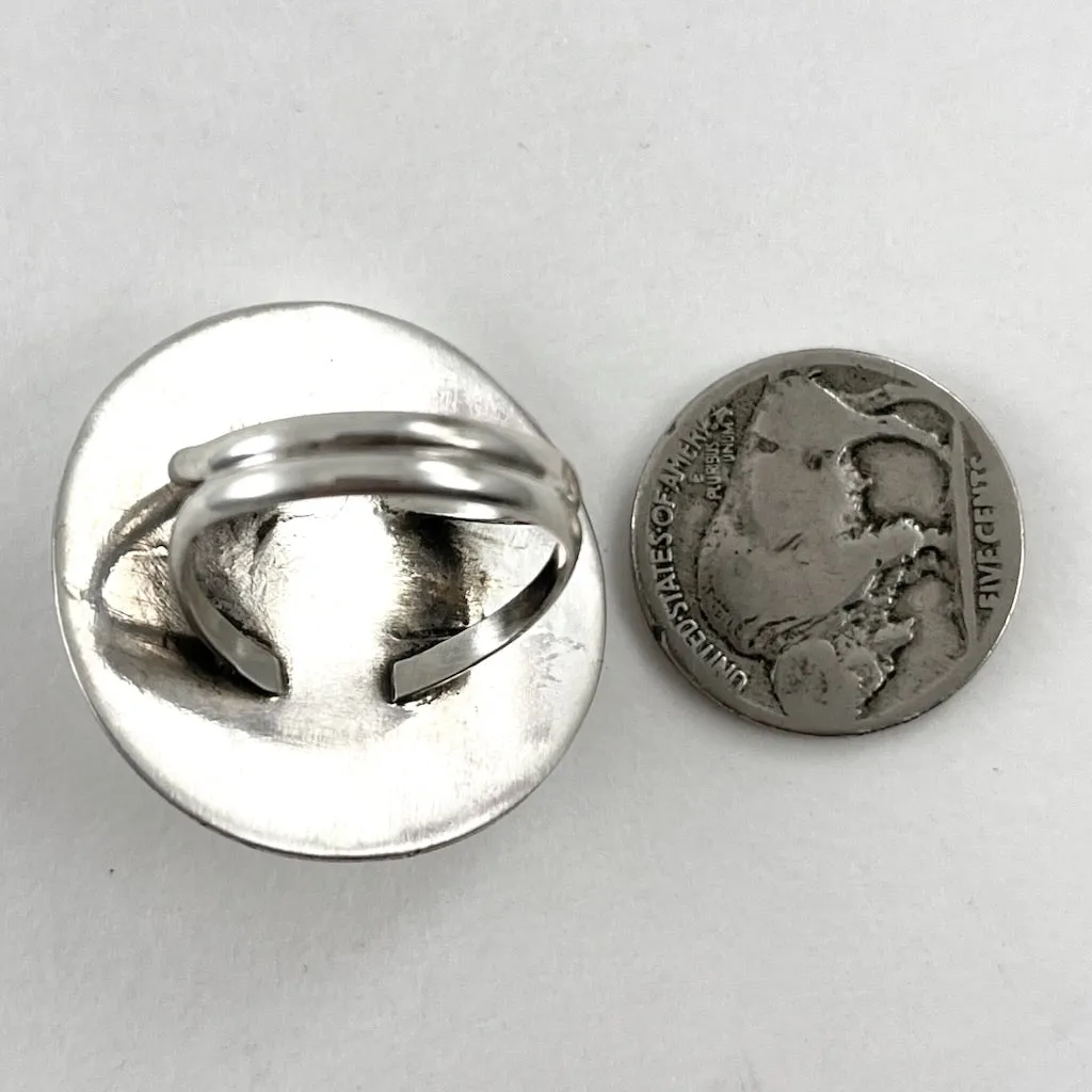 Vintage Domed Concho Ring<br>Size: 7.5