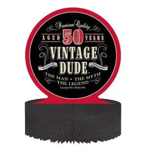 Vintage Dude 50th Centerpiece