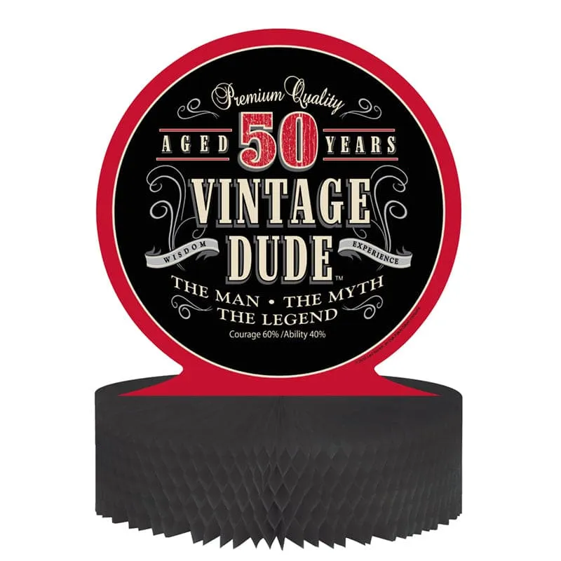 Vintage Dude 50th Centerpiece