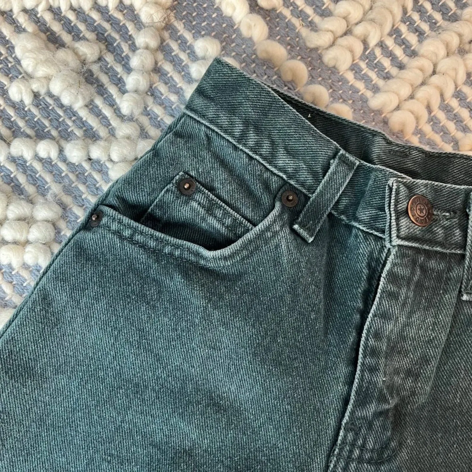 Vintage Faded Glory Green Jeans 8