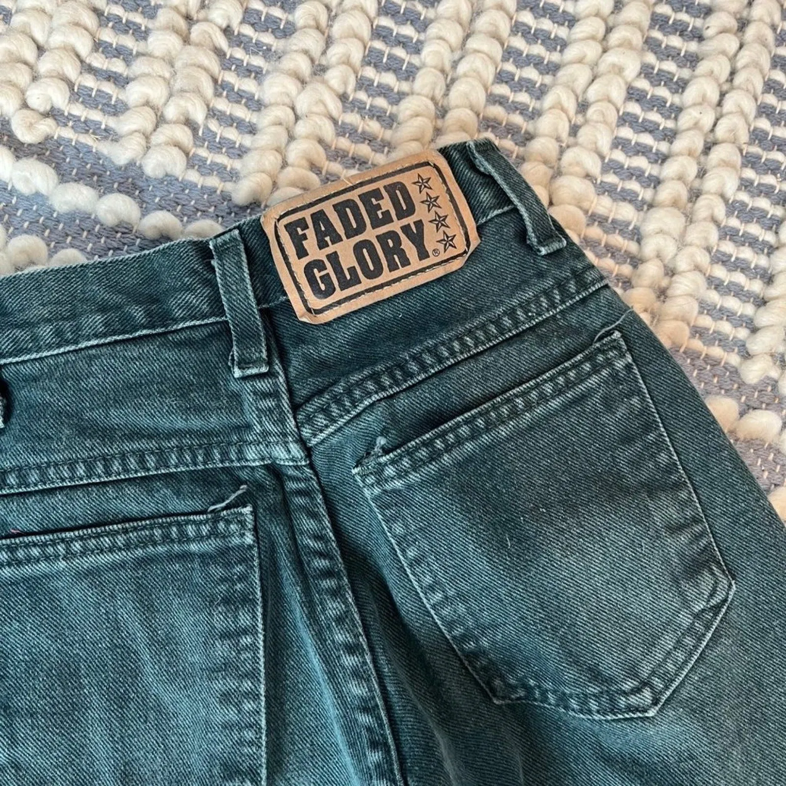 Vintage Faded Glory Green Jeans 8