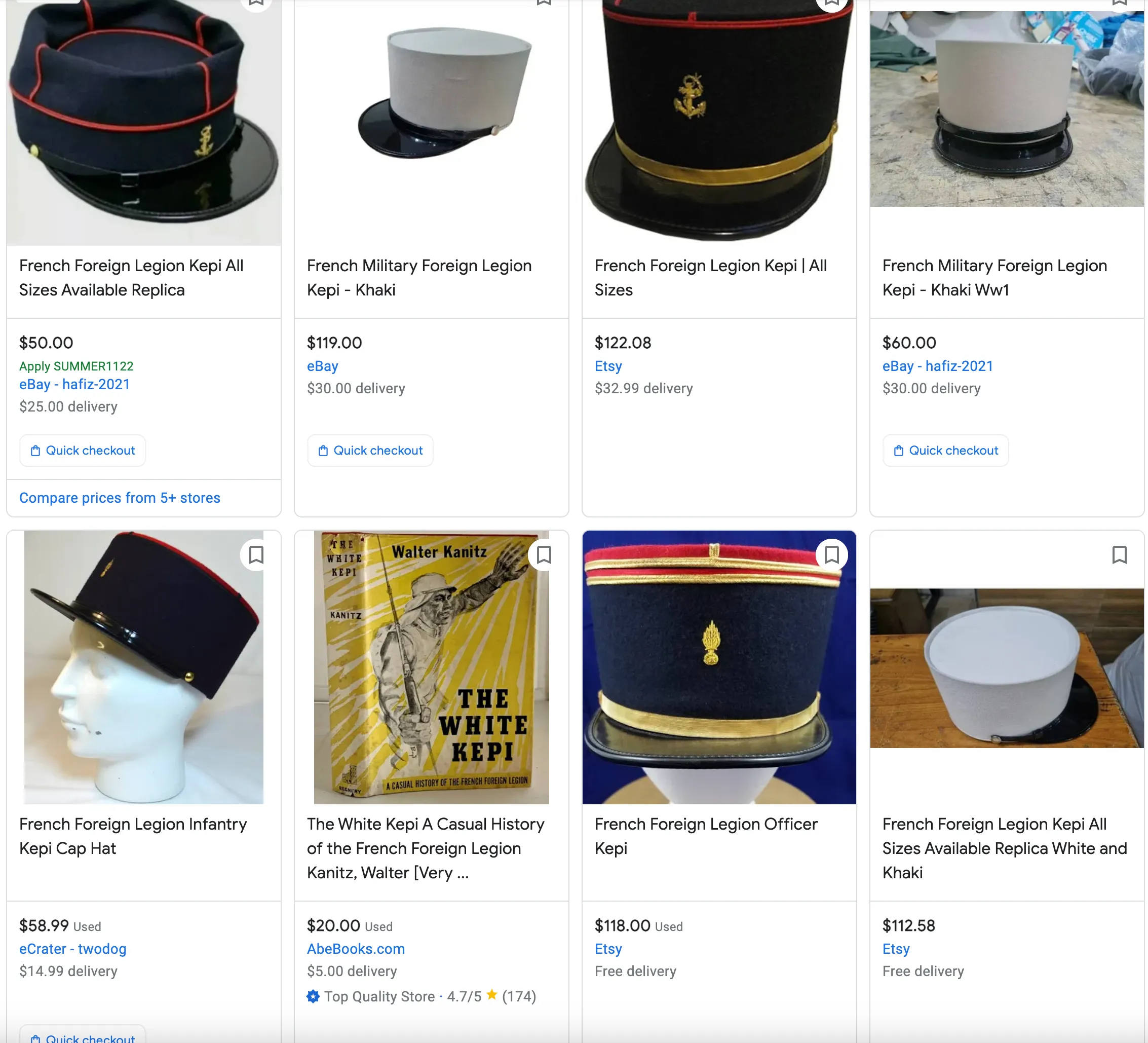 Vintage French Foreign Legion Kepi