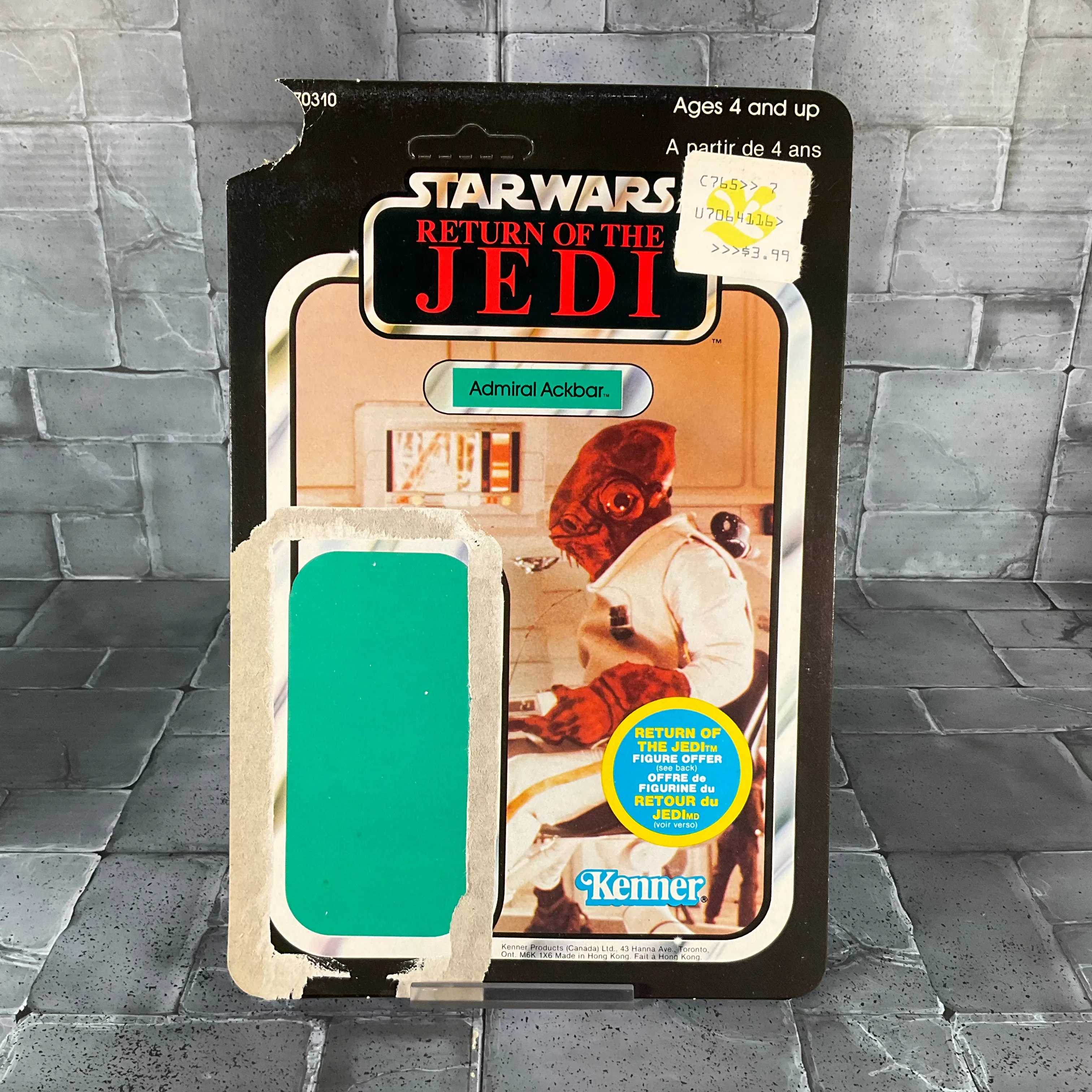 Vintage Kenner Star Wars - Admiral Ackbar with Cardback