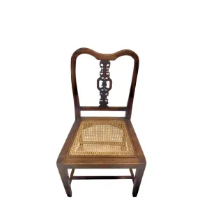 Vintage Late 19th-Century Chinoiserie Wood Hall Chair