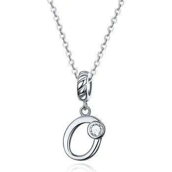 Vintage Letter Pendant Necklace with Diamond