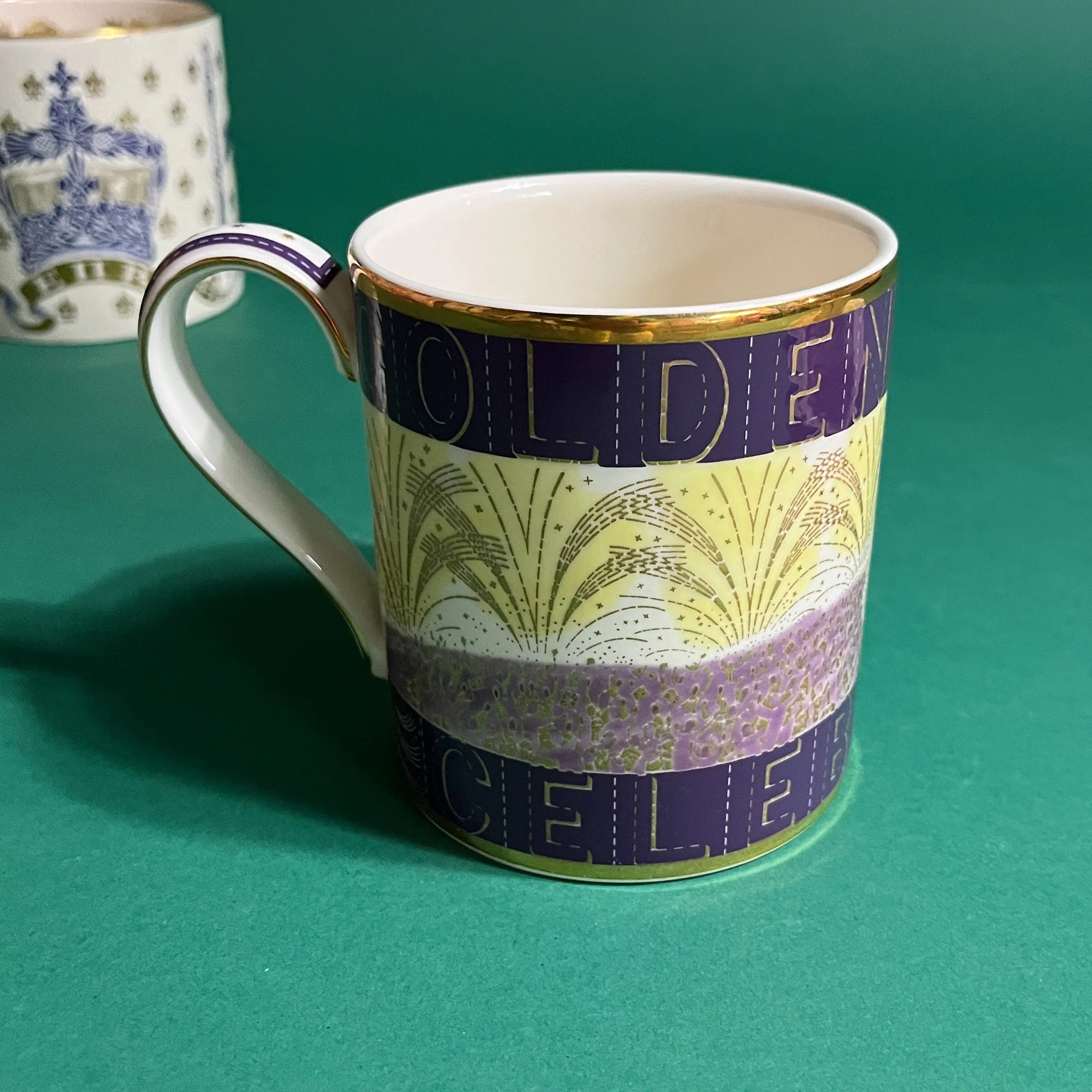 Vintage Queen Elizabeth II Commemorative Ceramic Mugs/Plate, Set of 4
