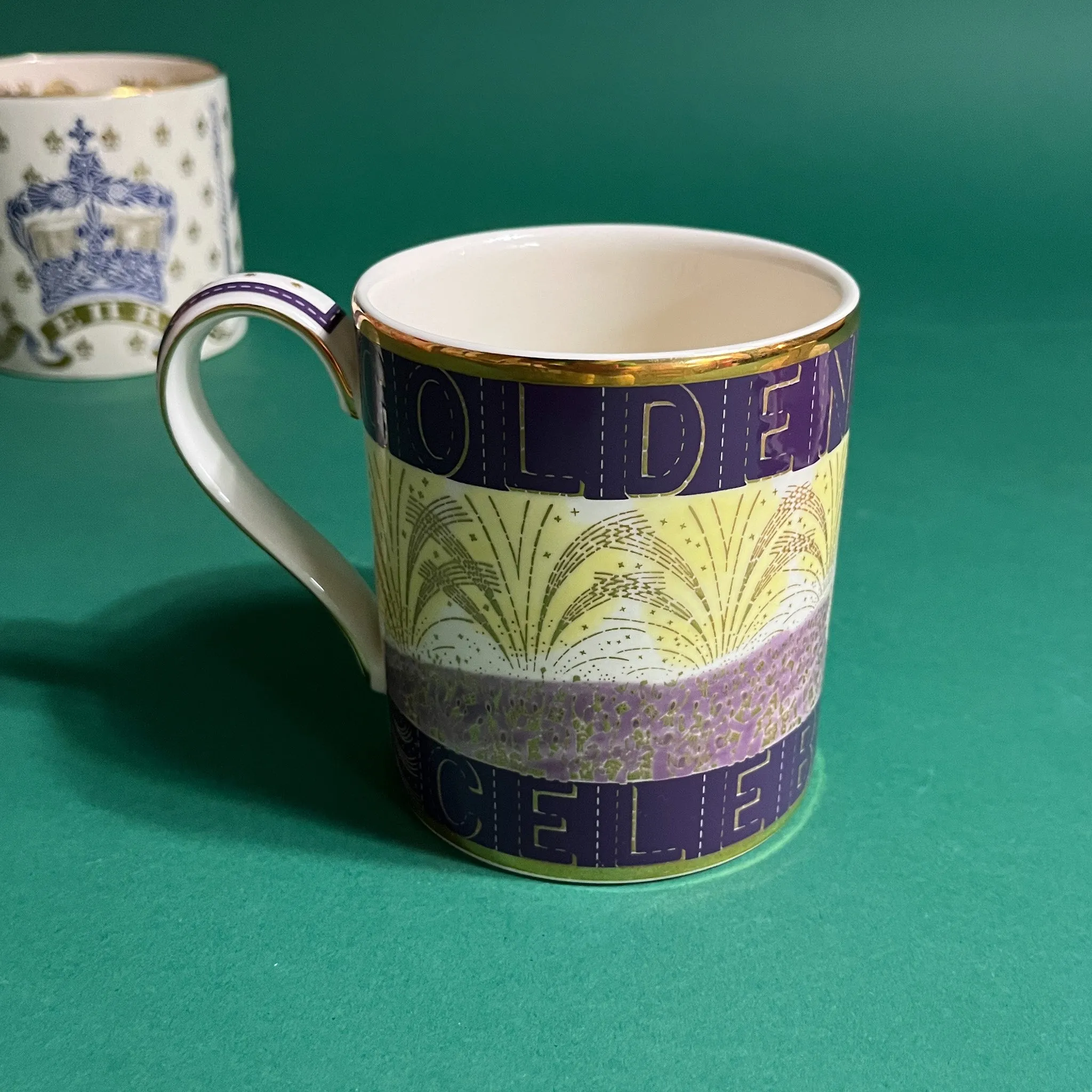 Vintage Queen Elizabeth II Commemorative Ceramic Mugs/Plate, Set of 4