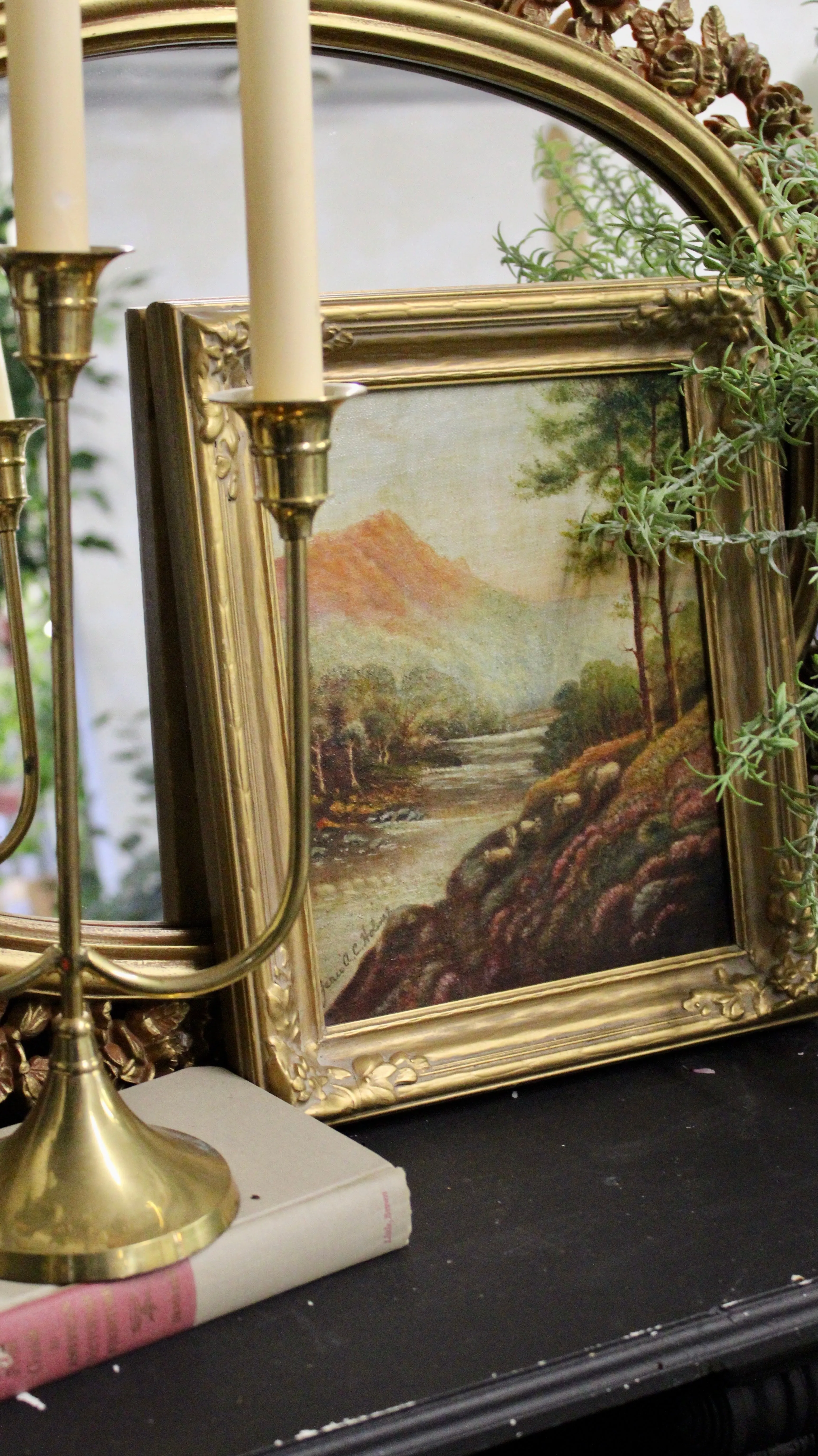 Vintage Sheep Painting