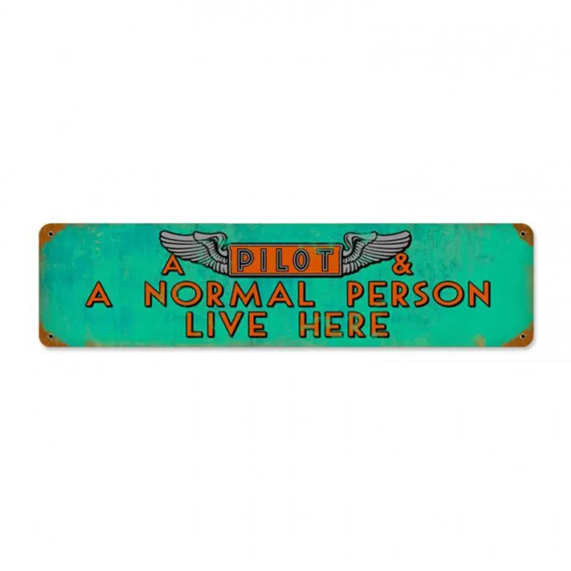 Vintage Signs - Pilot and Normal Person Sign | PTS336