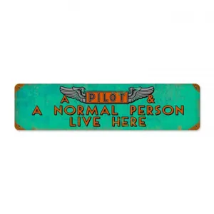 Vintage Signs - Pilot and Normal Person Sign | PTS336