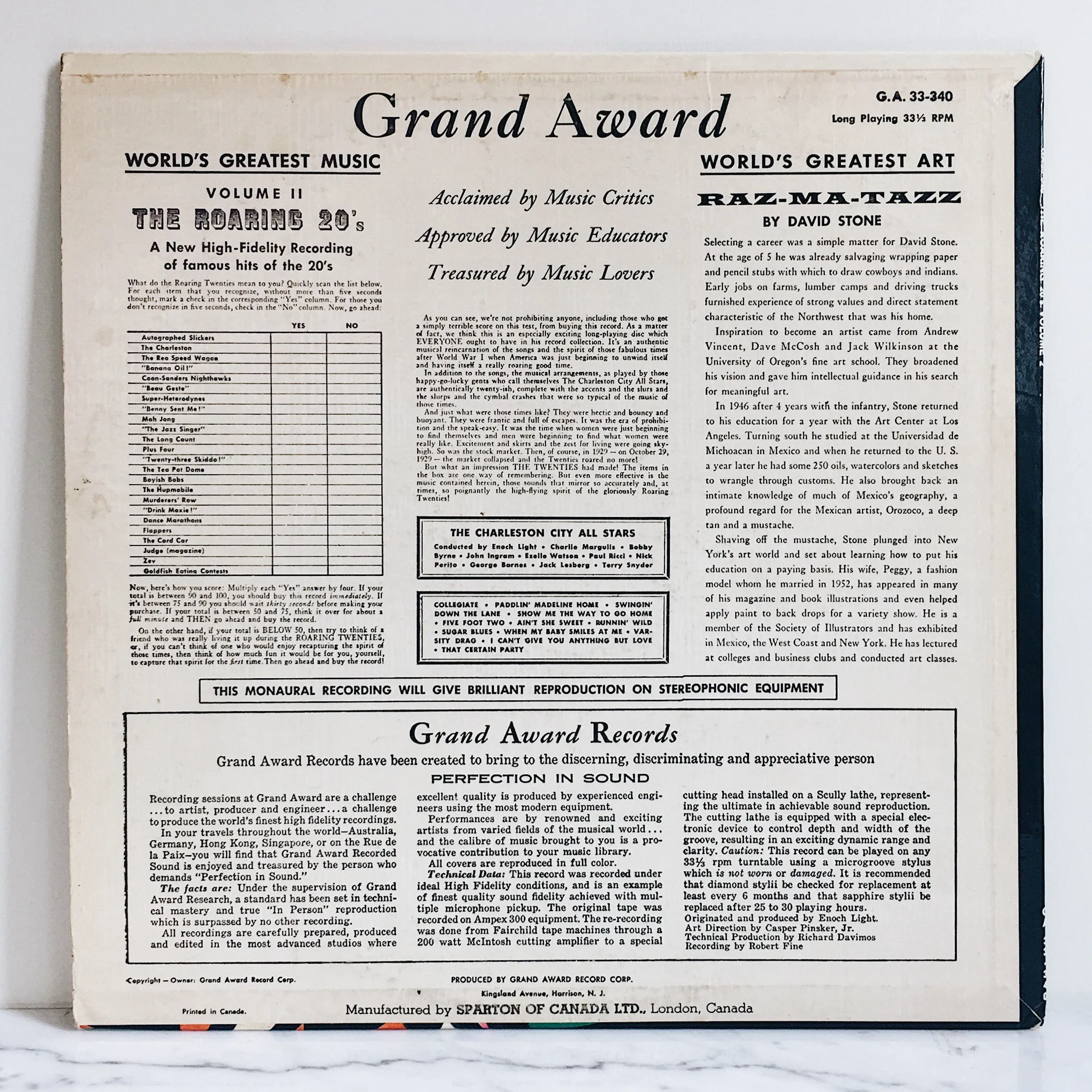 Vintage Vinyl: The Original Roaring 20's Volume 2
