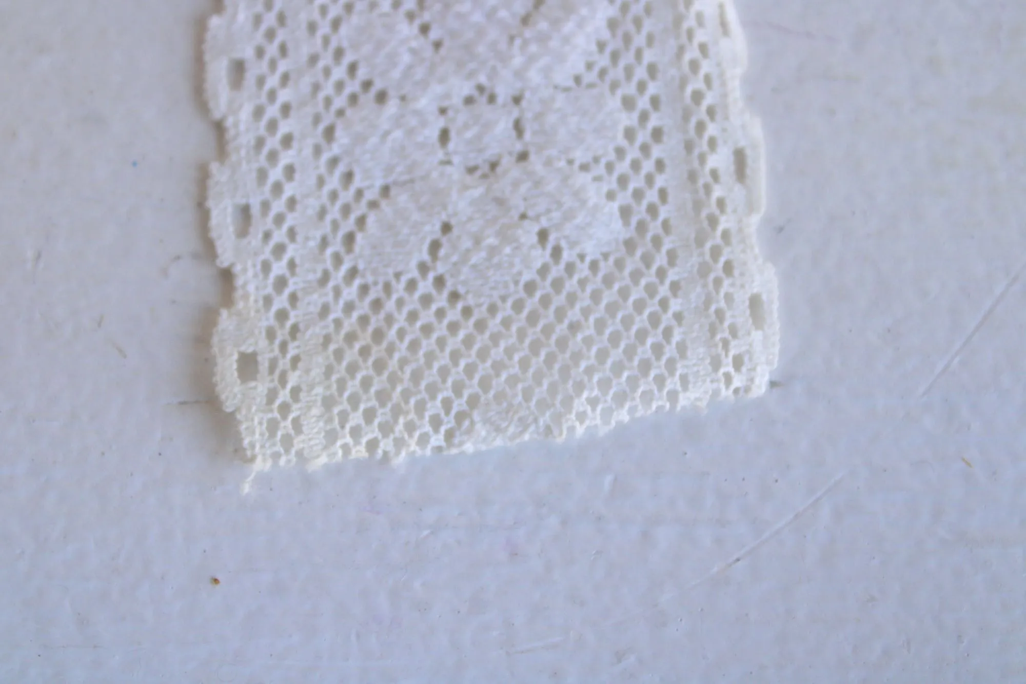 Vintage Winter White Lace Trim, 40" Piece , 2.25" Wide