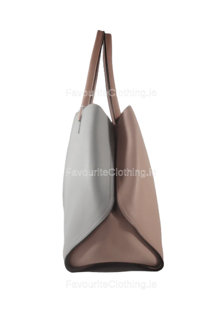 White & Grey Contrast Handbag